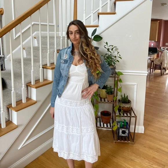 Ann Taylor LOFT Petite White Gown with Corset Top - Picture 9 of 11